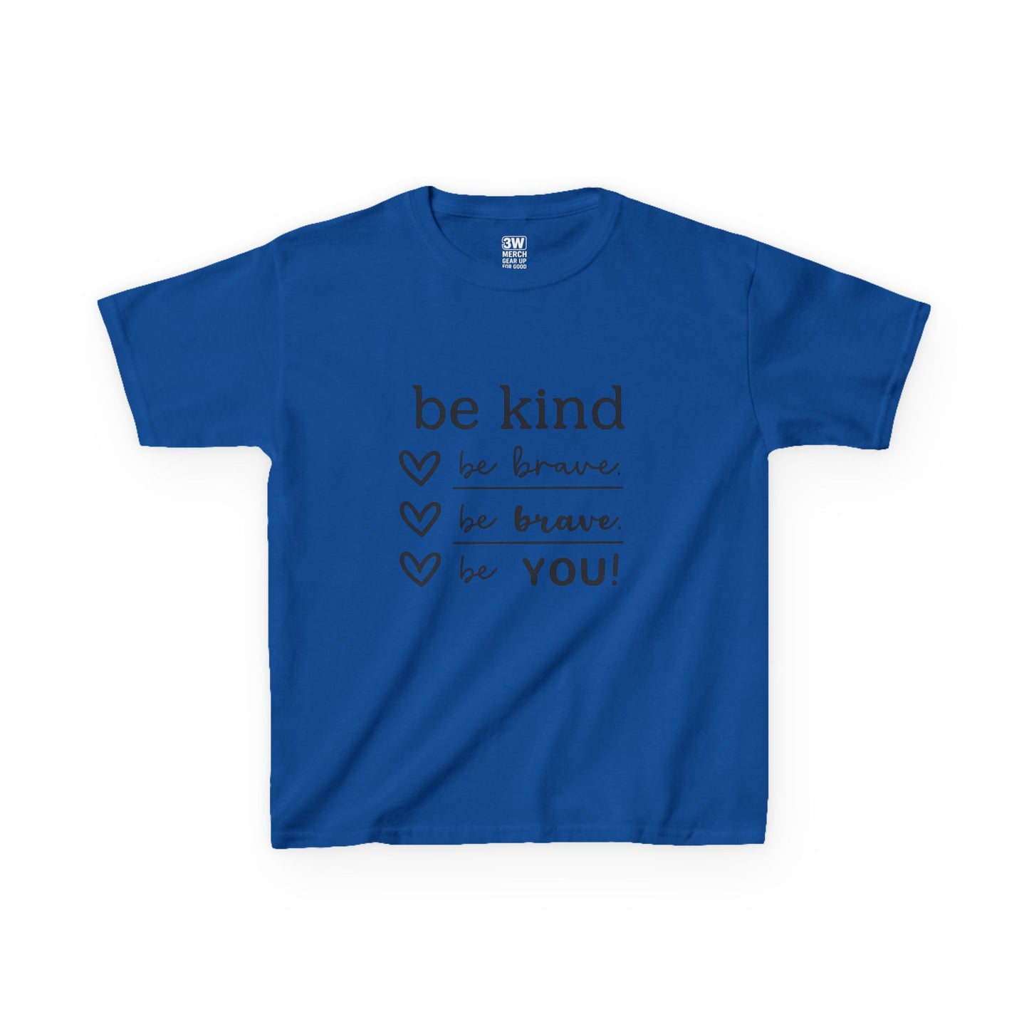 Kids Tee Inspirational Be Kind Be Brave Motivational Shirt Kids Inspirational Tee, for Boys and Girls, Everyday Wear, Gift for Children
