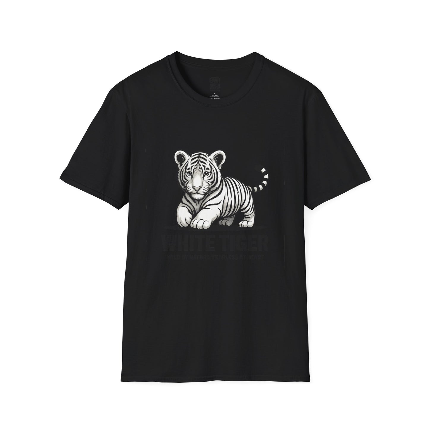 Wild and Fearless White Tiger T-Shirt - Nature Lover Gift