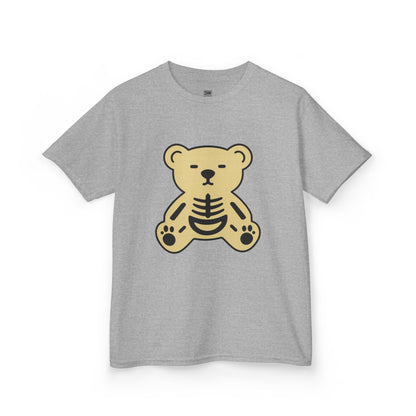 Halloween Skeleton Bear Kids Tee, Cute Graphic Tee, Halloween Costume Shirt, Birthday Gift for Kids, Fun Toddler Apparel