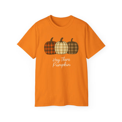 Customizable slogan Pumpkin T-Shirt | Plaid Pumpkin Fall Tee 🍂 | Cute Autumn Outfit | Cozy Fall Shirt | Pumpkin Patch Top | Trending Fall Aesthetic 2025