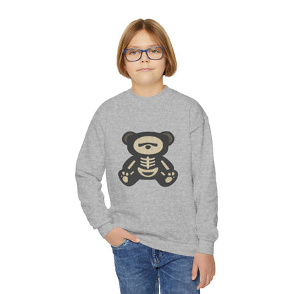 Skeleton Teddy Bear Sweatshirt | Y2K Streetwear Crewneck | Oversized Aesthetic Pullover | Cozy Fall Hoodie | Trending TikTok Outfit 2025