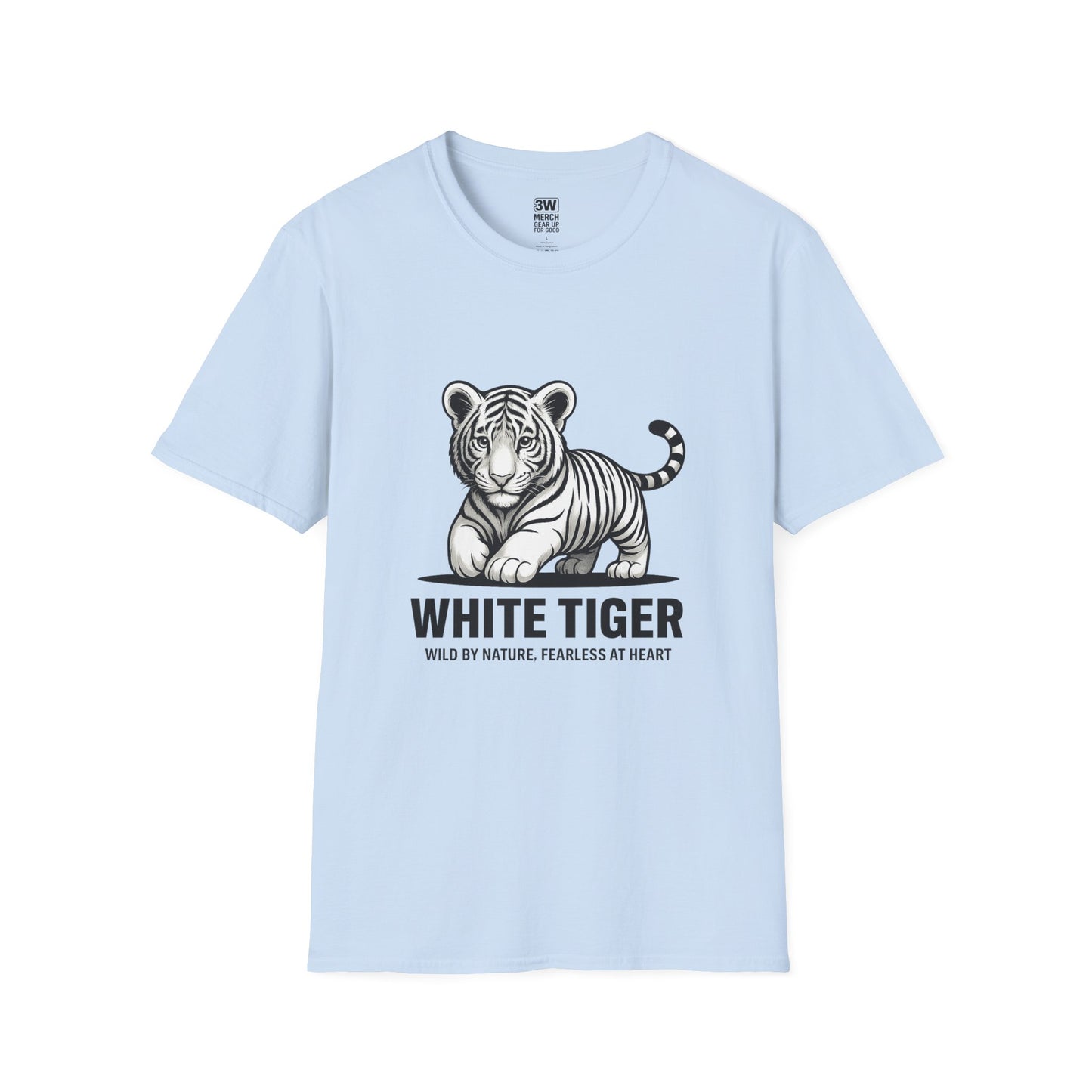 Wild and Fearless White Tiger T-Shirt - Nature Lover Gift