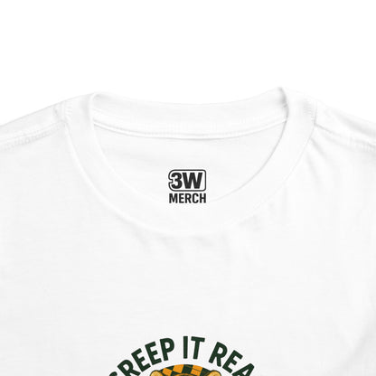 Cute Toddler Short Sleeve Tee with Tiger 'Creep It Real' Design, Kids' Summer Shirt, Halloween Outfit, Everyday Wear, Gift for Toddlers