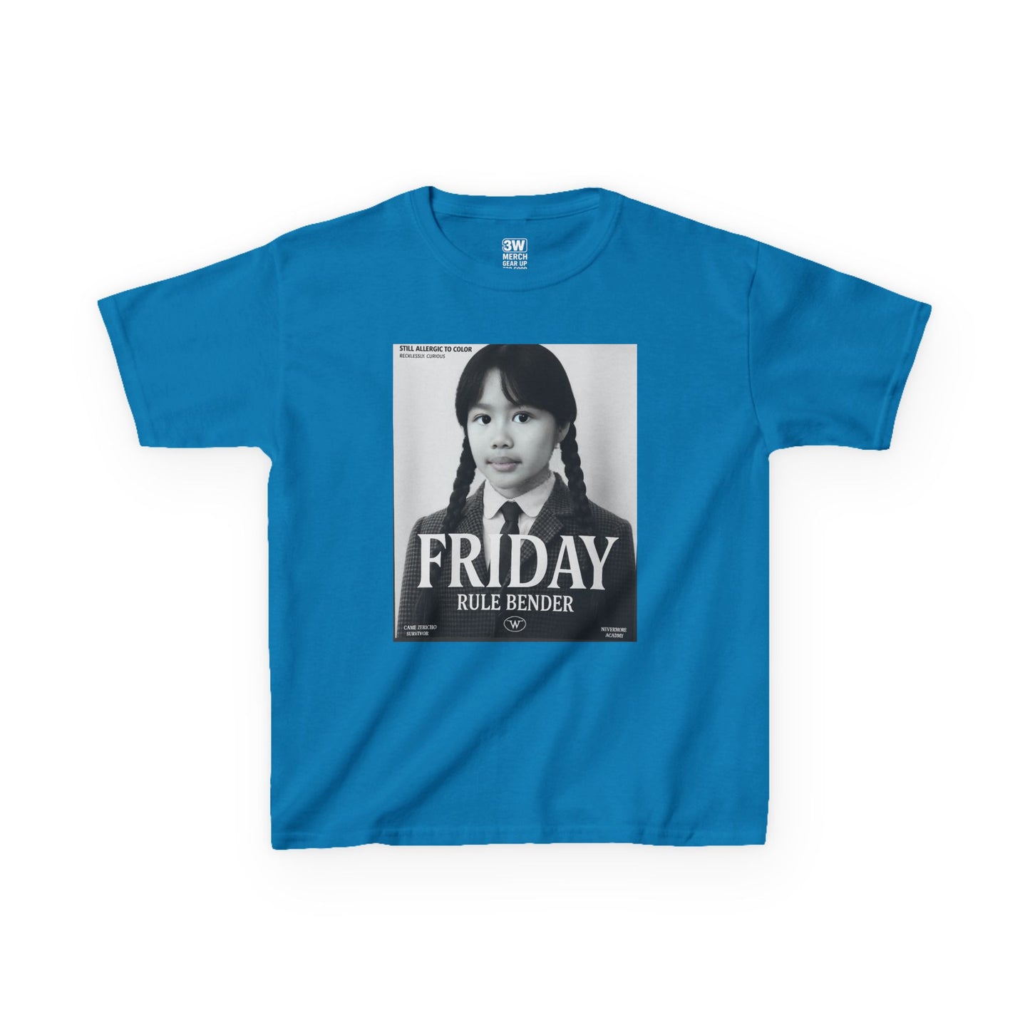 Custom “Friday Rule Bender” T-Shirt — Personalized Face Tee | Dark Academia Kawaii | Aesthetic Y2K Outfit | Halloween Cute Creepy Vibes | Custom Day of the Week Shirt
