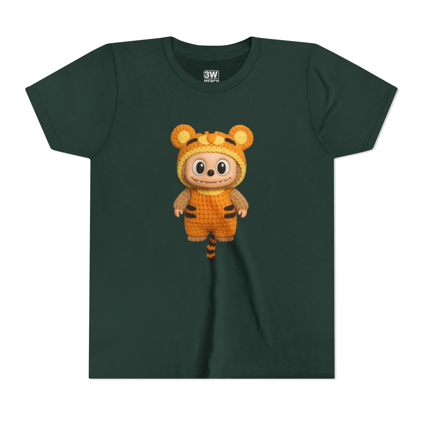 Tiger-Inspired Labooboo Youth Tee, Kids Animal T-Shirt, Fun Playwear, Gift for Birthdays, Woodland Adventure, Back-to-School, Halloween