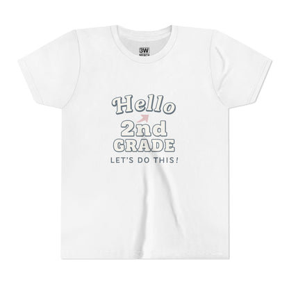 Hello 2nd Grade Youth Tee | Back to School Shirt, Kids Learning Gear, Fun Classroom Clothing, Educational Apparel, Teacher Gift