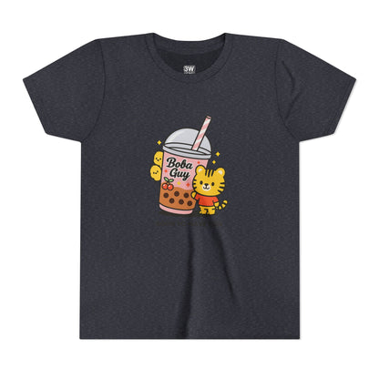 Kawaii Tiger Boba Tee – “Born to Have Fun” | Cute Boba Shirt | Y2K Kawaii Aesthetic | K-Pop Core Outfit | Bubble Tea Lover Gift | Trendy Graphic T-Shirt