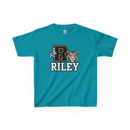 Personalized Tiger Mascot Varsity T-Shirt – Custom School Spirit Tee