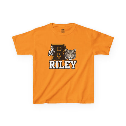 Personalized Tiger Mascot Varsity T-Shirt – Custom School Spirit Tee