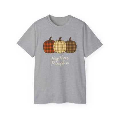 Customizable slogan Pumpkin T-Shirt | Plaid Pumpkin Fall Tee 🍂 | Cute Autumn Outfit | Cozy Fall Shirt | Pumpkin Patch Top | Trending Fall Aesthetic 2025