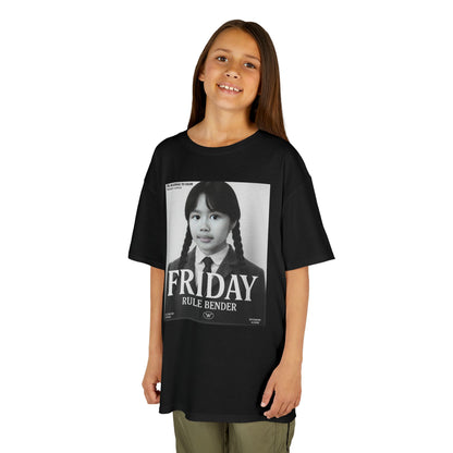 Custom “Friday Rule Bender” T-Shirt — Personalized Face Tee | Dark Academia Kawaii | Aesthetic Y2K Outfit | Halloween Cute Creepy Vibes | Custom Day of the Week Shirt