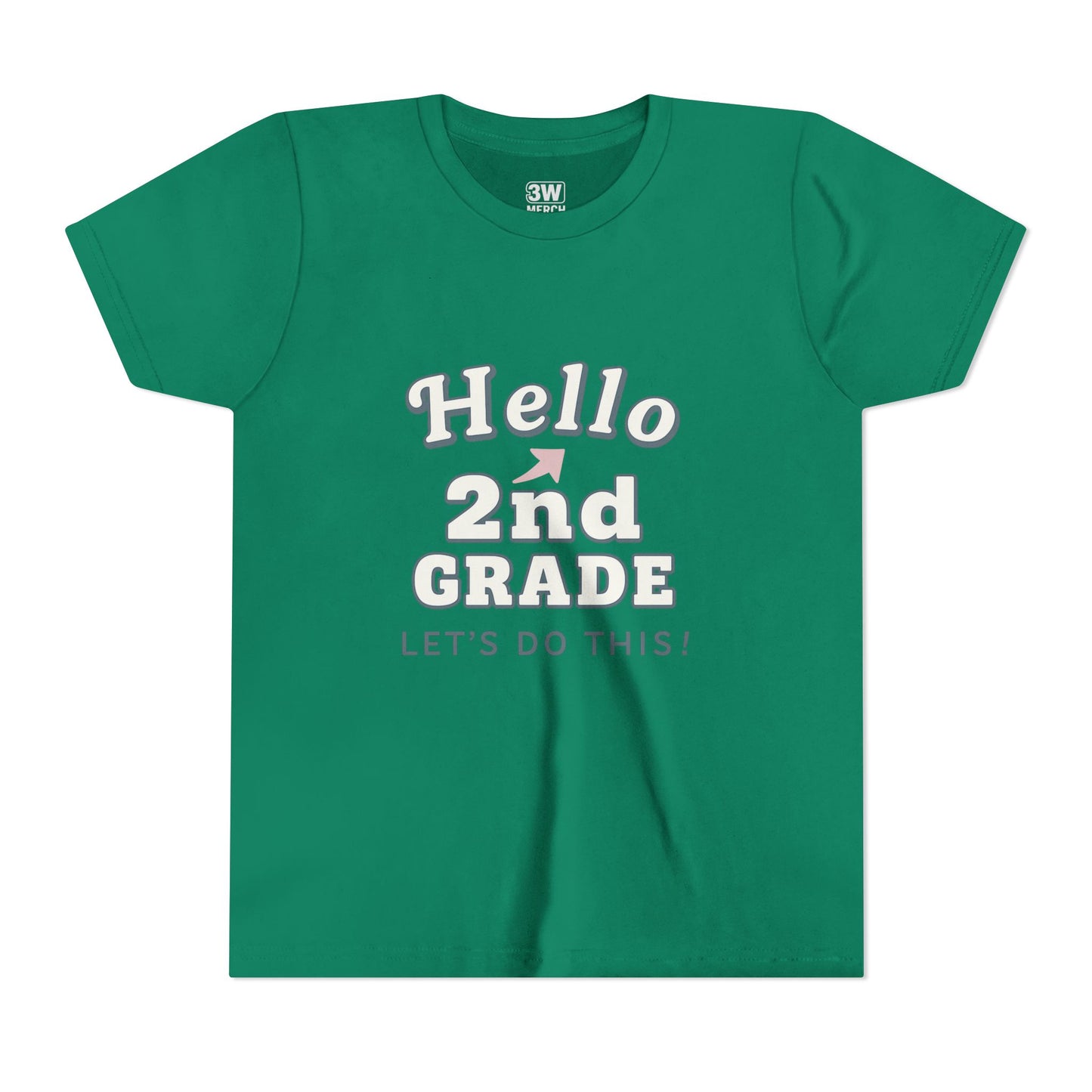 Hello 2nd Grade Youth Tee | Back to School Shirt, Kids Learning Gear, Fun Classroom Clothing, Educational Apparel, Teacher Gift