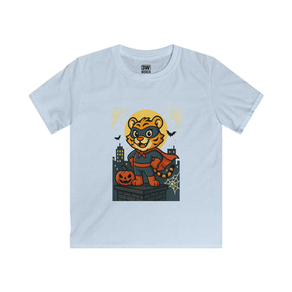 Kids Superhero Lion Tee, Kids Halloween Shirt, Cute Graphic Tee for Boys, Animal Theme T-Shirt, Fun Costume Tee for Kids