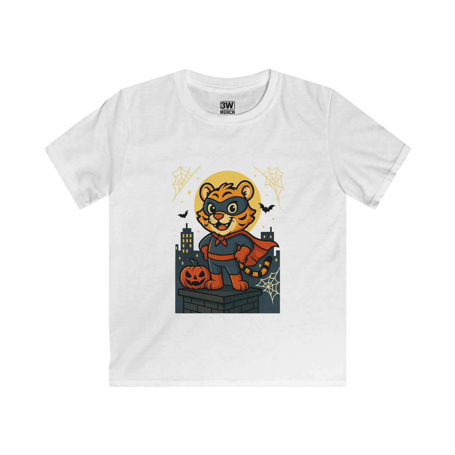 Kids Superhero Lion Tee, Kids Halloween Shirt, Cute Graphic Tee for Boys, Animal Theme T-Shirt, Fun Costume Tee for Kids