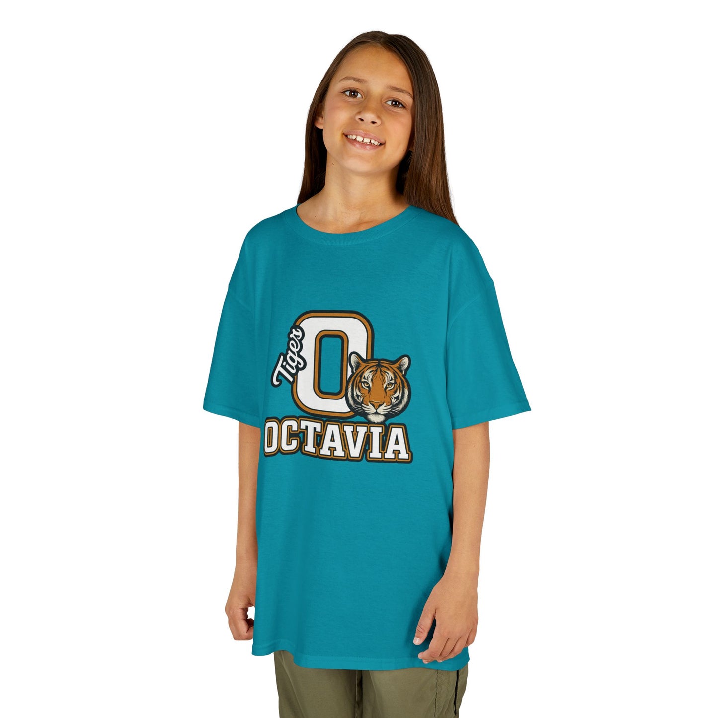 Personalized Tiger Mascot T-Shirt – Custom Name Varsity Style School Spirit Tee, Sports Team Pride Shirt, Gift for Kids & Adults
