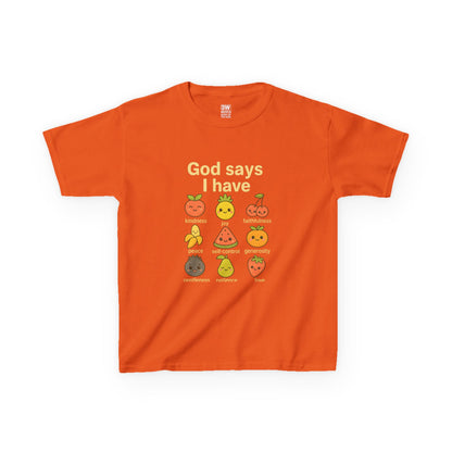 God Says I Have Toddler T-Shirt, Cute Kids Tee, Fun Fruit Design, Christian Apparel, Birthday Gift, Summer Wear