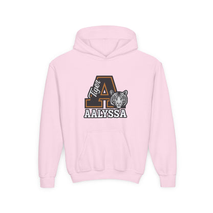 Customizable Big A - Youth Heavy Blend Hooded Sweatshirt - Tiger Theme - Customizable/ Personalize