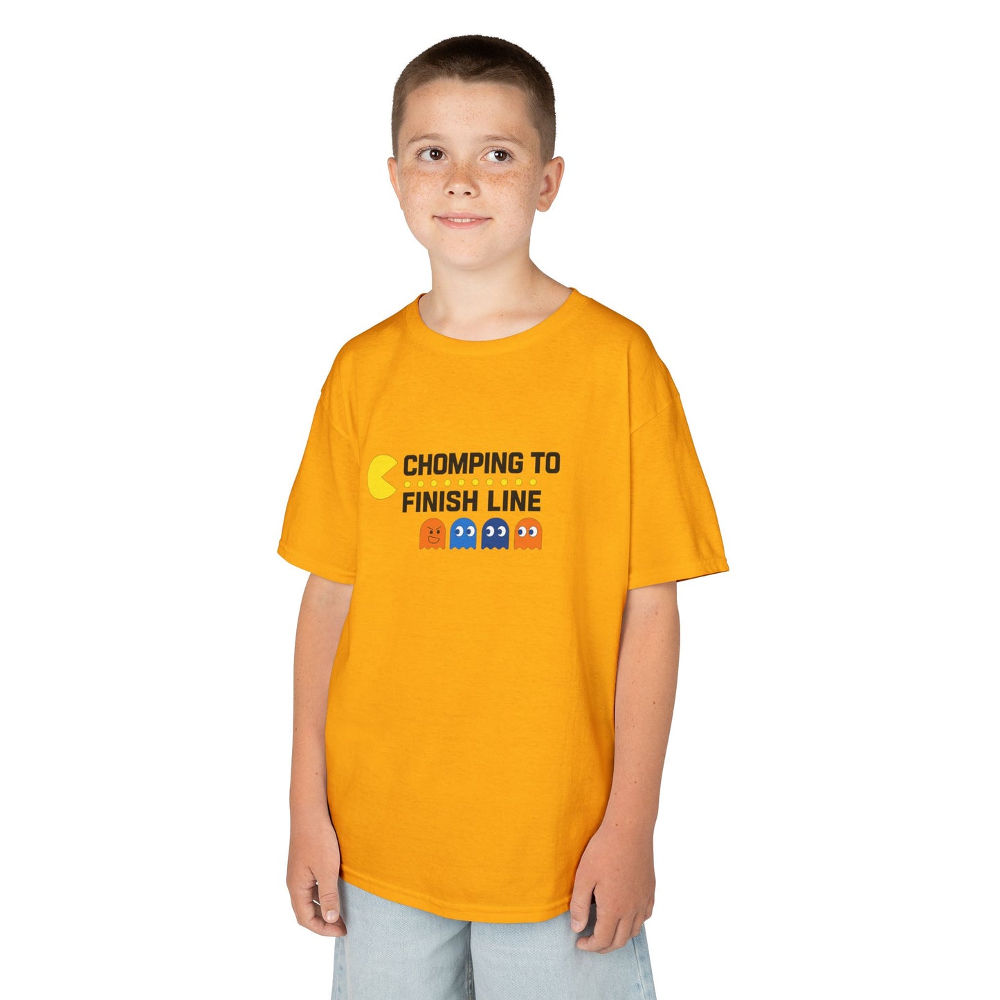 Pac-Man Jog-A-Thon T-Shirt | “Chomping to the Finish Line” Retro Game Tee | School Spirit Shirt | Custom Team & Class Shirt | Fun Run Fundraiser Shirt