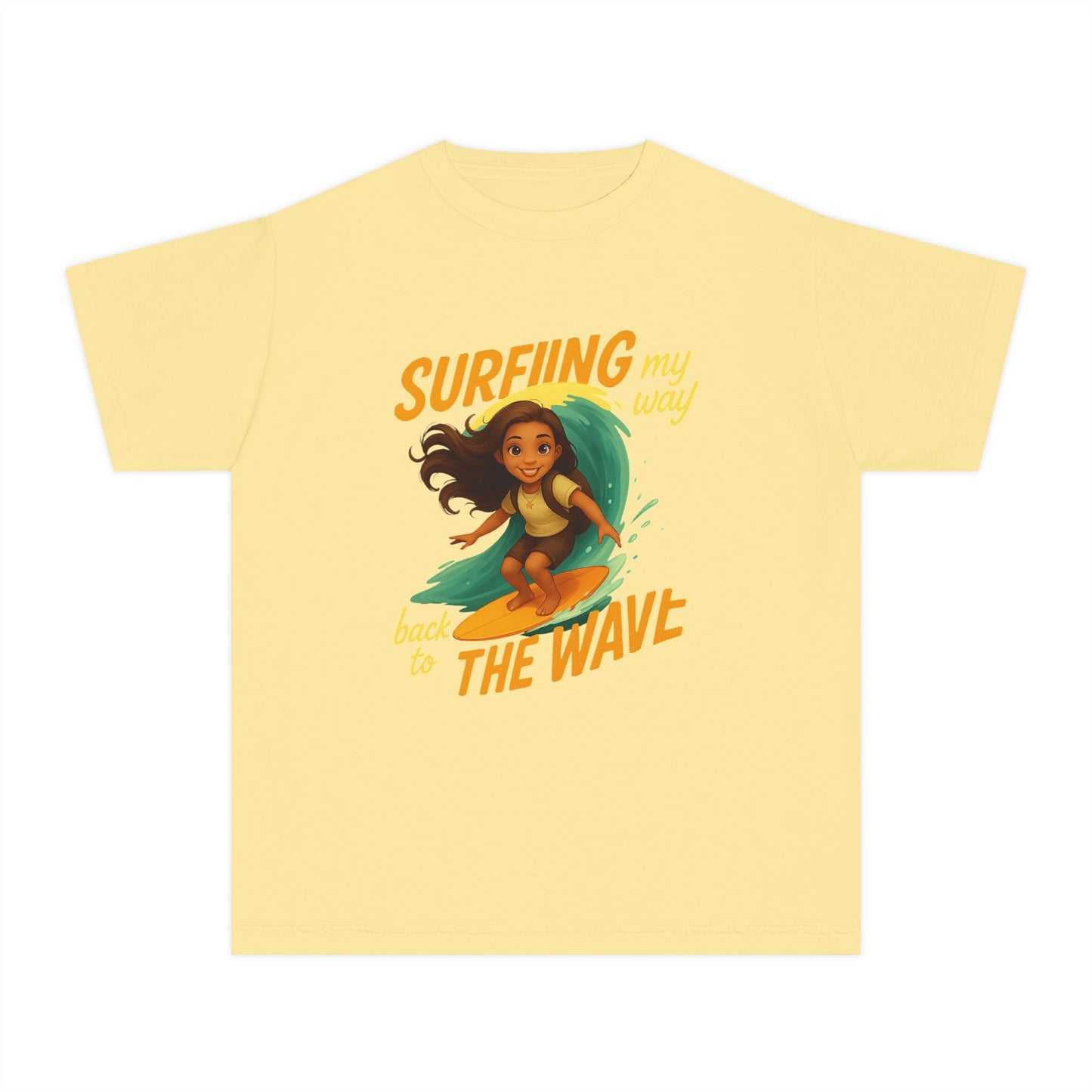 Surfing Kids Softstyle Tee, Ocean Vibes T-Shirt for Kids, Summer Fun Shirt, Surfing Tee for Boys and Girls, Beach Day Outfit