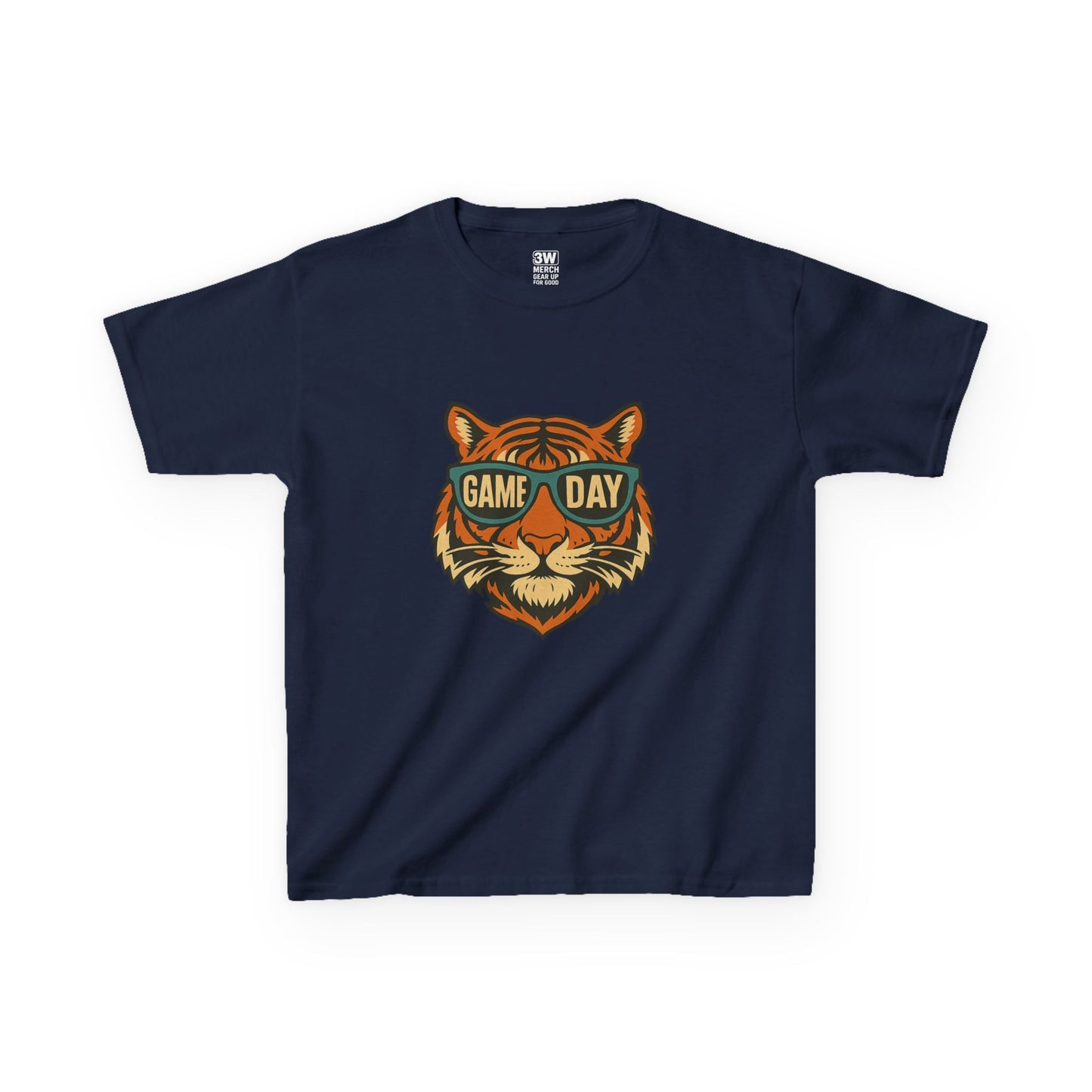 Kids Tee - Game Day Tigers Mascot T Shirt, Spirit Wear for Kids, Back to School