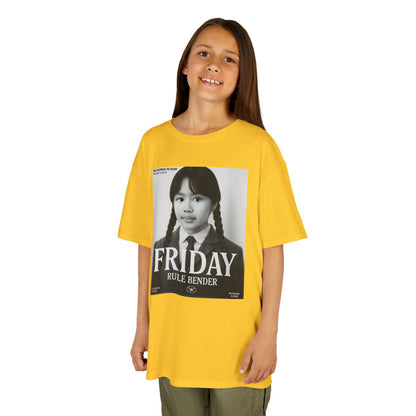 Custom “Friday Rule Bender” T-Shirt — Personalized Face Tee | Dark Academia Kawaii | Aesthetic Y2K Outfit | Halloween Cute Creepy Vibes | Custom Day of the Week Shirt