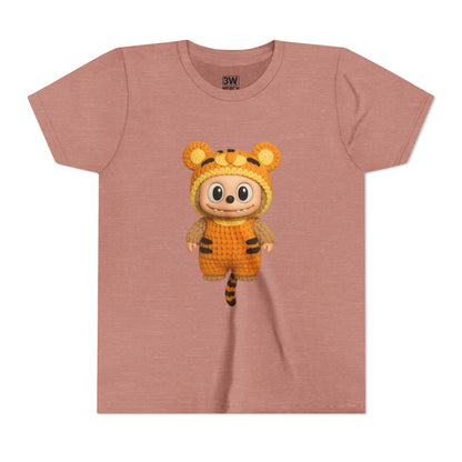 Cute Tiger-Inspired Youth Tee, Kids Animal T-Shirt, Fun Playwear, Gift for Birthdays, Woodland Adventure