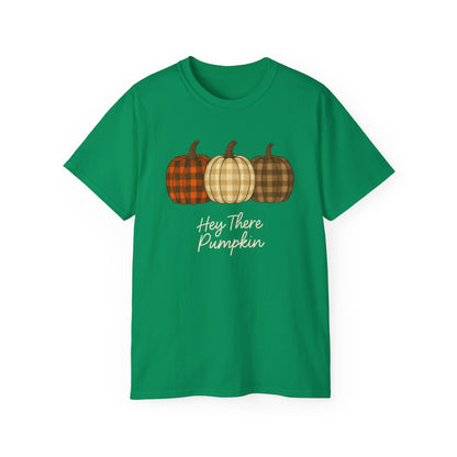 Customizable slogan Pumpkin T-Shirt | Plaid Pumpkin Fall Tee 🍂 | Cute Autumn Outfit | Cozy Fall Shirt | Pumpkin Patch Top | Trending Fall Aesthetic 2025