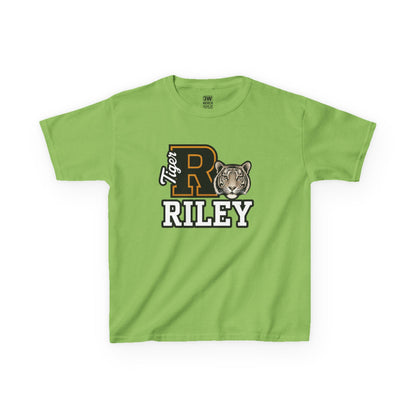 Personalized Tiger Mascot Varsity T-Shirt – Custom School Spirit Tee