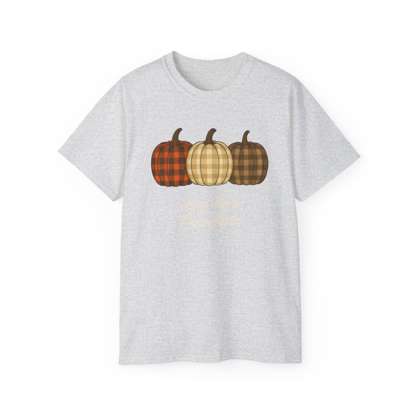 Customizable slogan Pumpkin T-Shirt | Plaid Pumpkin Fall Tee 🍂 | Cute Autumn Outfit | Cozy Fall Shirt | Pumpkin Patch Top | Trending Fall Aesthetic 2025