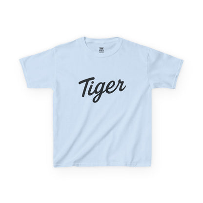 Tiger Kids Heavy Cotton Tee - Fun Kids T-Shirt, Birthday Gift, Animal Lover Apparel, Everyday Wear, Nature Enthusiast Shirt