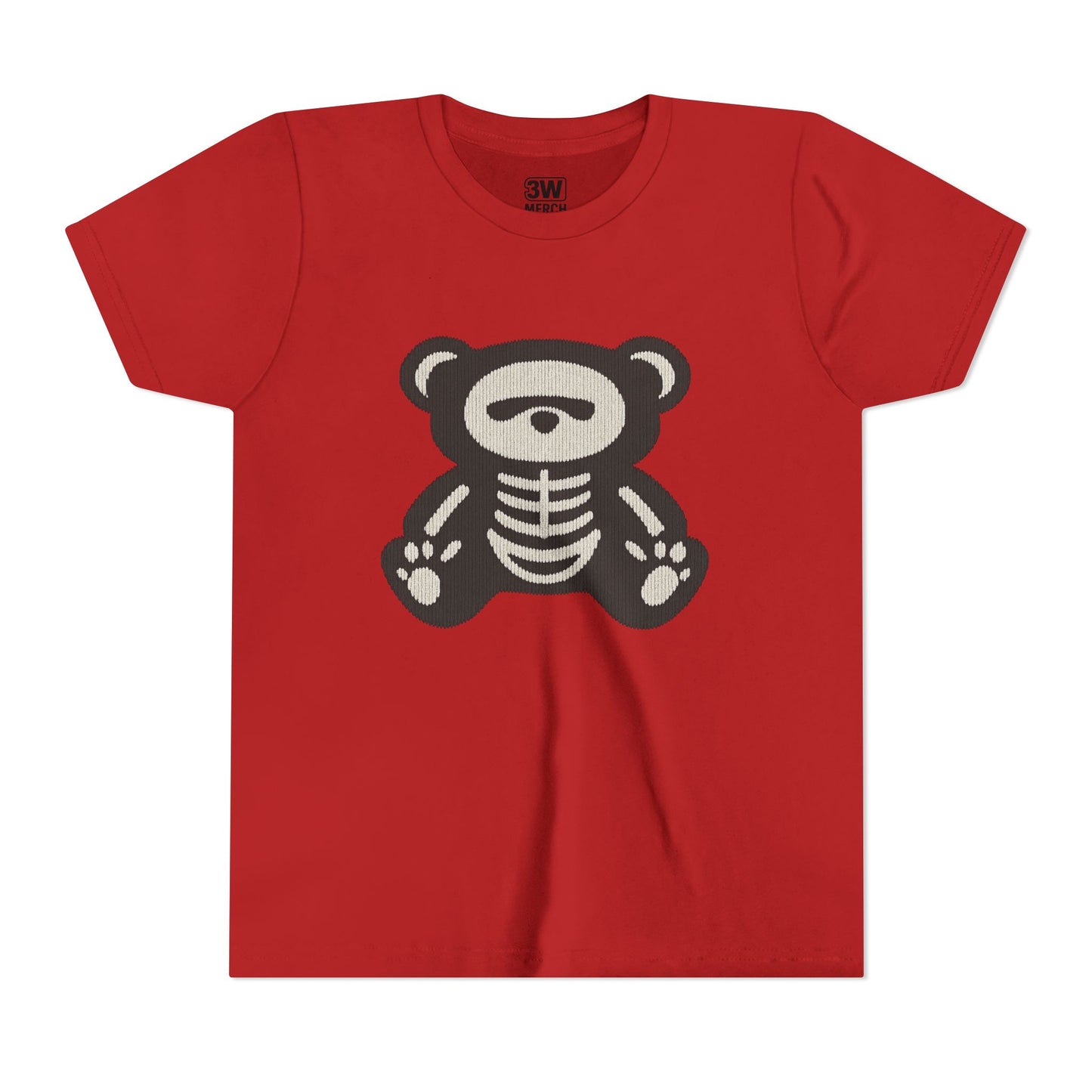 Kids Tee Teddy Bear Skeleton Gothic Halloween Shirt