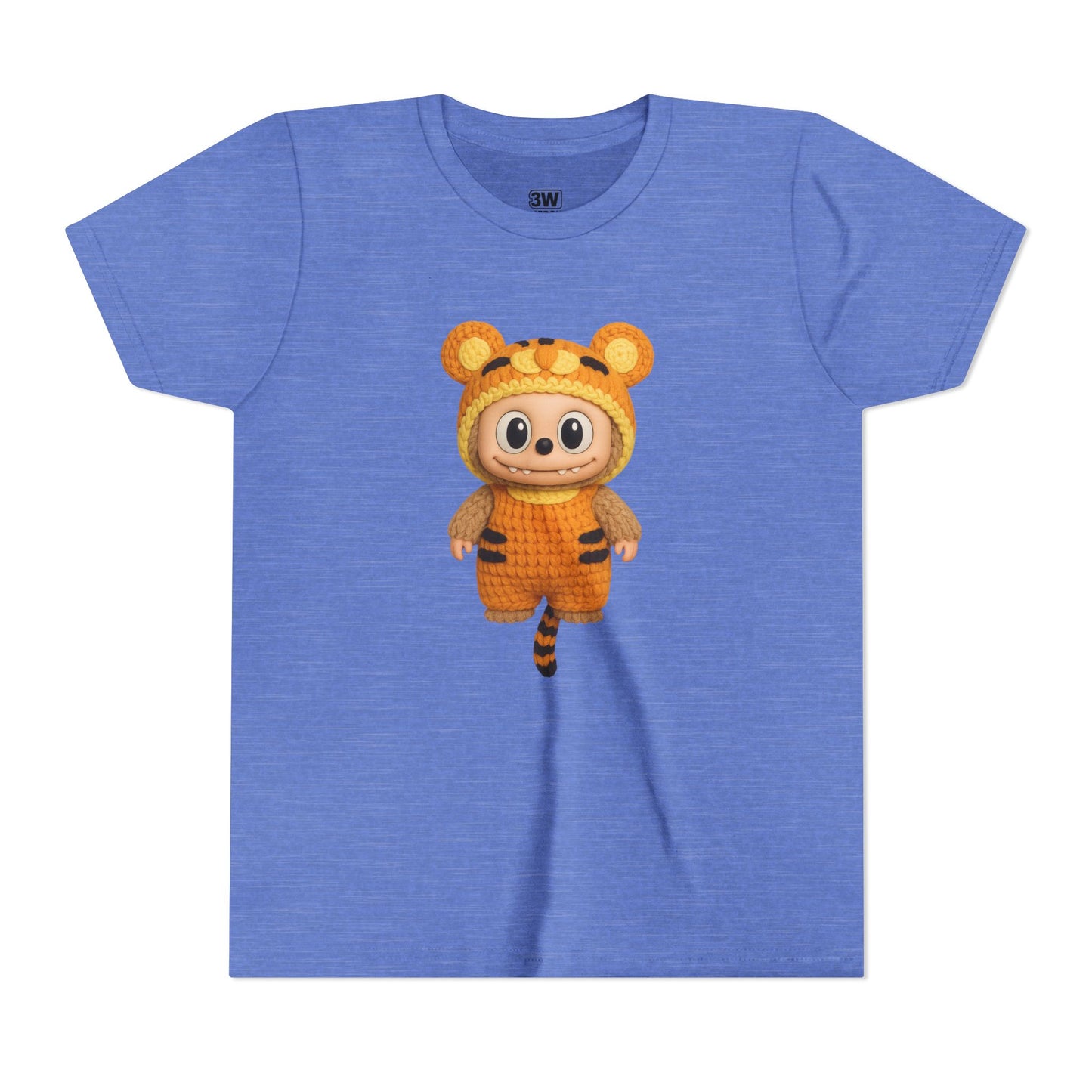 Tiger-Inspired Labooboo Youth Tee, Kids Animal T-Shirt, Fun Playwear, Gift for Birthdays, Woodland Adventure, Back-to-School, Halloween
