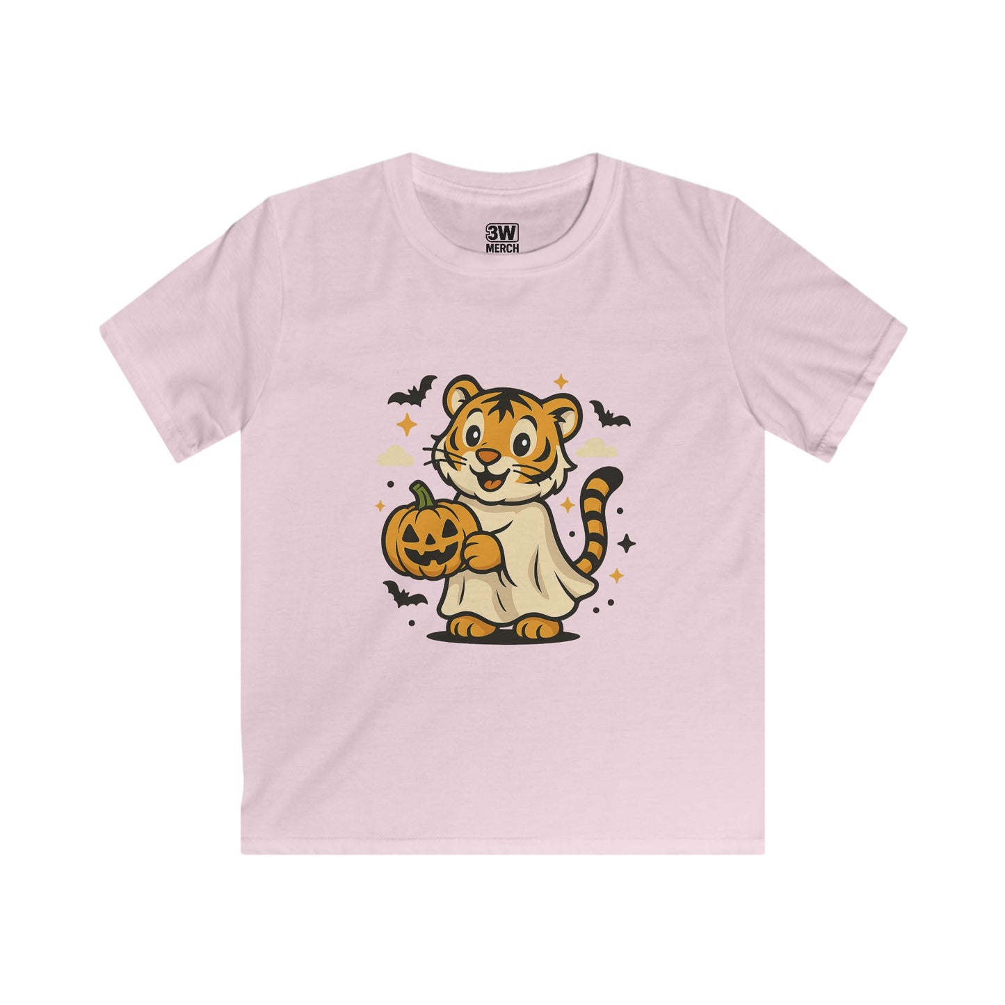 Kids Halloween Tee, Tiger with Pumpkin Shirt, Halloween Costume Tee, Cute Kids Shirt, Trick or Treat Top