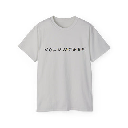 Adult Volunteer Unisex Tee, Casual Cotton Shirt, Fundraiser T-Shirt, Community Service Apparel, Gift for Volunteers, Everyday Wear