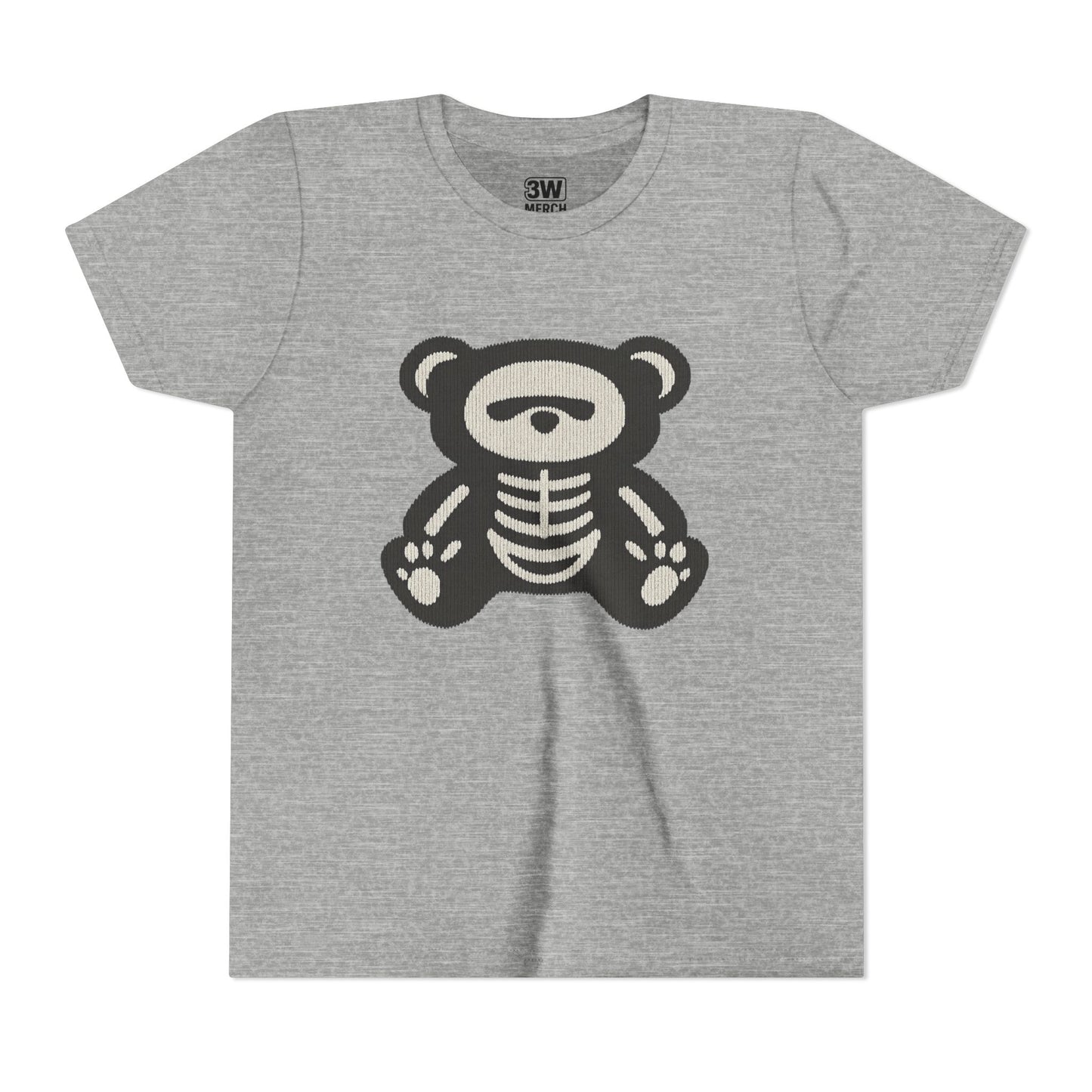 Kids Tee Teddy Bear Skeleton Gothic Halloween Shirt