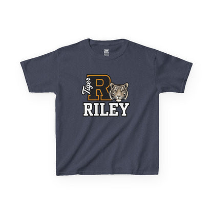 Personalized Tiger Mascot Varsity T-Shirt – Custom School Spirit Tee