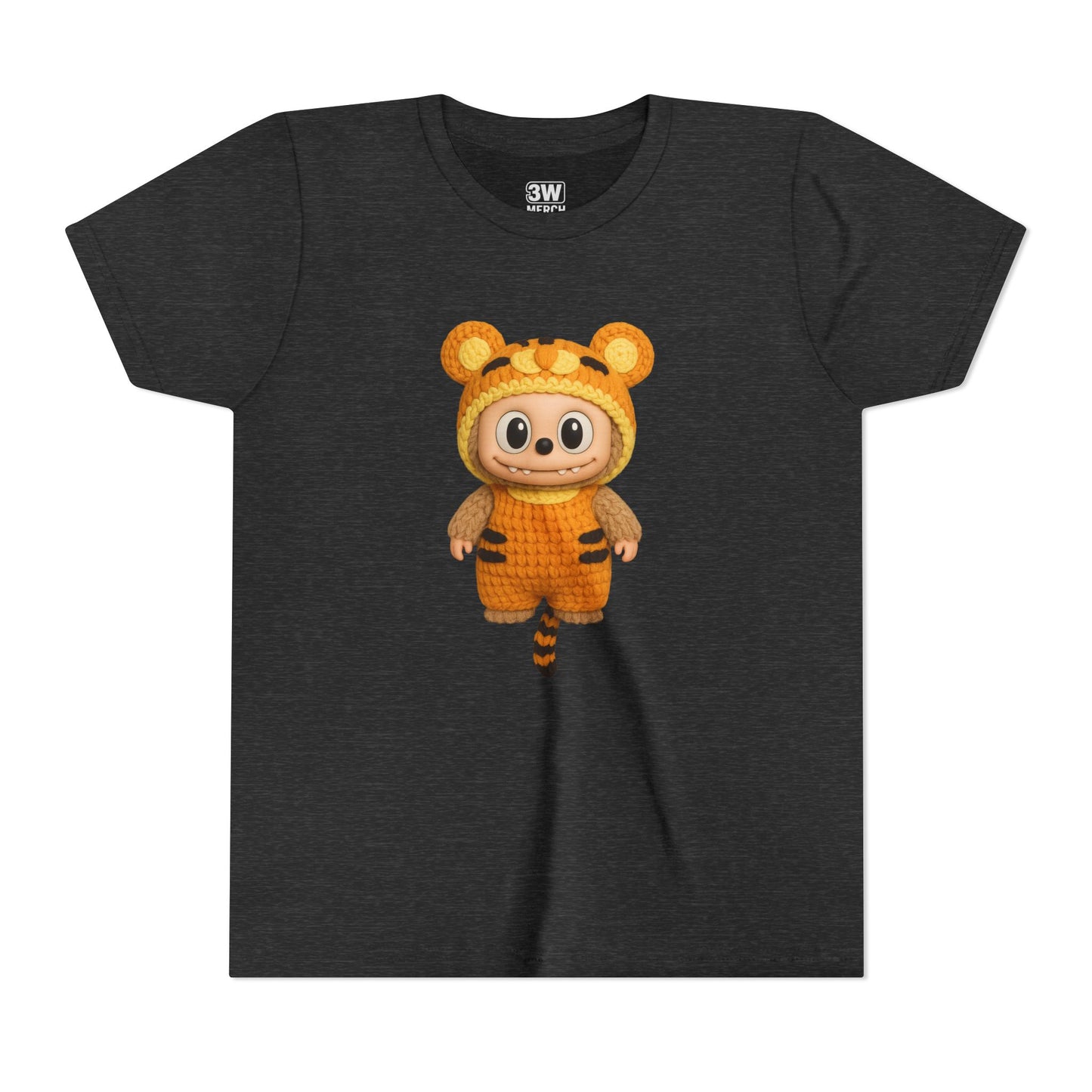 Tiger-Inspired Labooboo Youth Tee, Kids Animal T-Shirt, Fun Playwear, Gift for Birthdays, Woodland Adventure, Back-to-School, Halloween