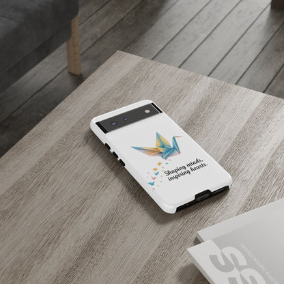 Phone Case: Inspirational Origami Crane Design, Unique Cell Cover, Motivational Gift, Custom Phone Protector, Perfect for Students & [...]