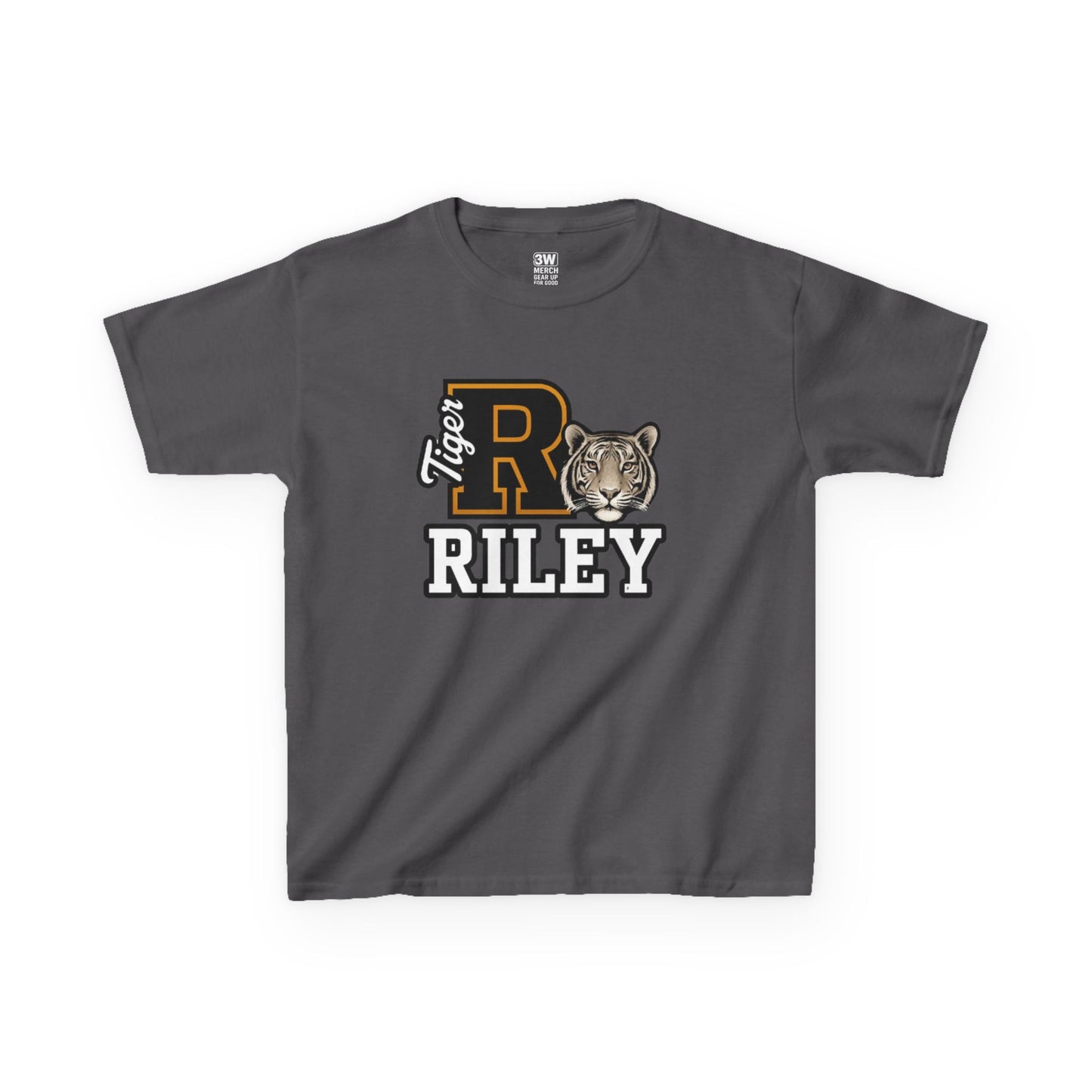 Personalized Tiger Mascot Varsity T-Shirt – Custom School Spirit Tee