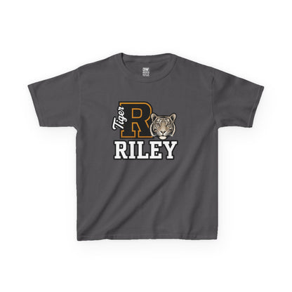 Personalized Tiger Mascot Varsity T-Shirt – Custom School Spirit Tee