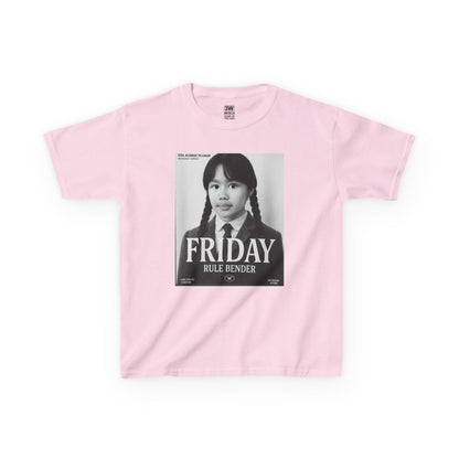 Custom “Friday Rule Bender” T-Shirt — Personalized Face Tee | Dark Academia Kawaii | Aesthetic Y2K Outfit | Halloween Cute Creepy Vibes | Custom Day of the Week Shirt