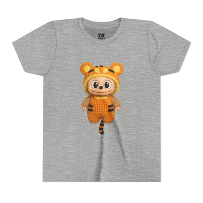 Cute Tiger-Inspired Youth Tee, Kids Animal T-Shirt, Fun Playwear, Gift for Birthdays, Woodland Adventure