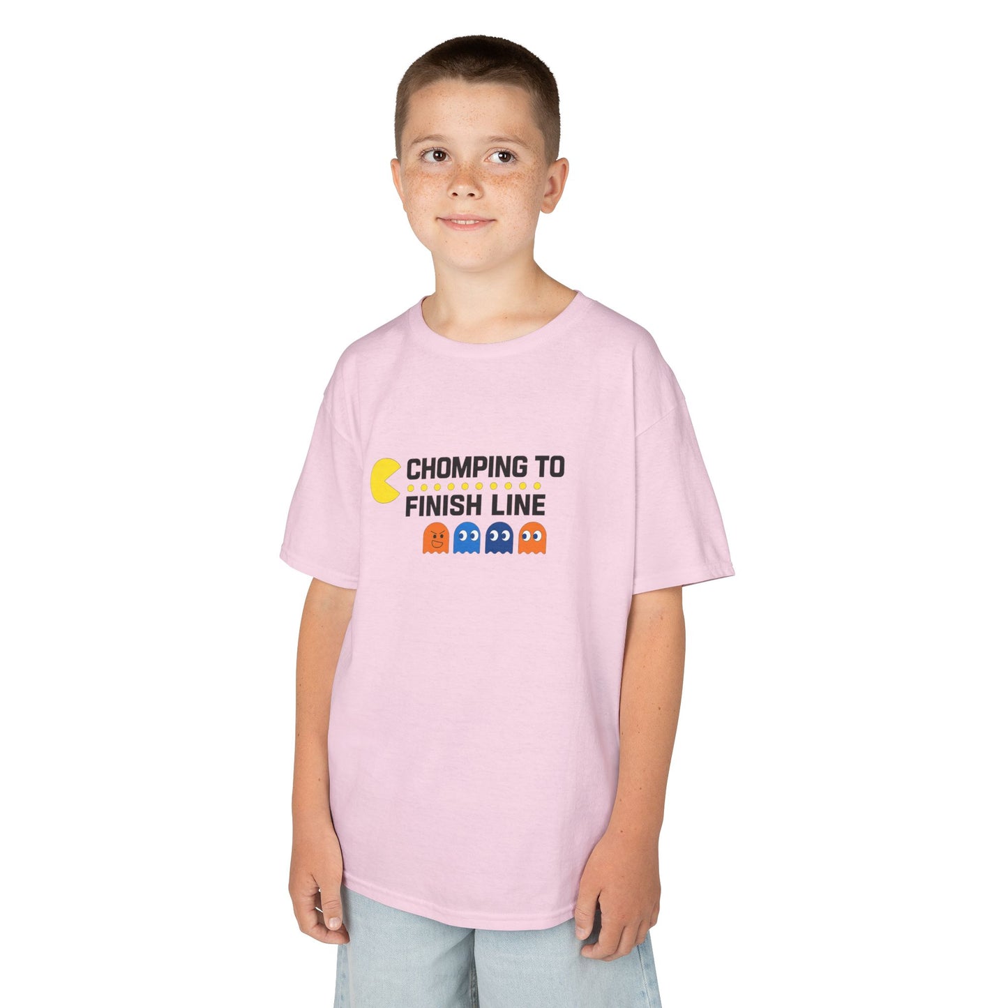 Pac-Man Jog-A-Thon T-Shirt | “Chomping to the Finish Line” Retro Game Tee | School Spirit Shirt | Custom Team & Class Shirt | Fun Run Fundraiser Shirt