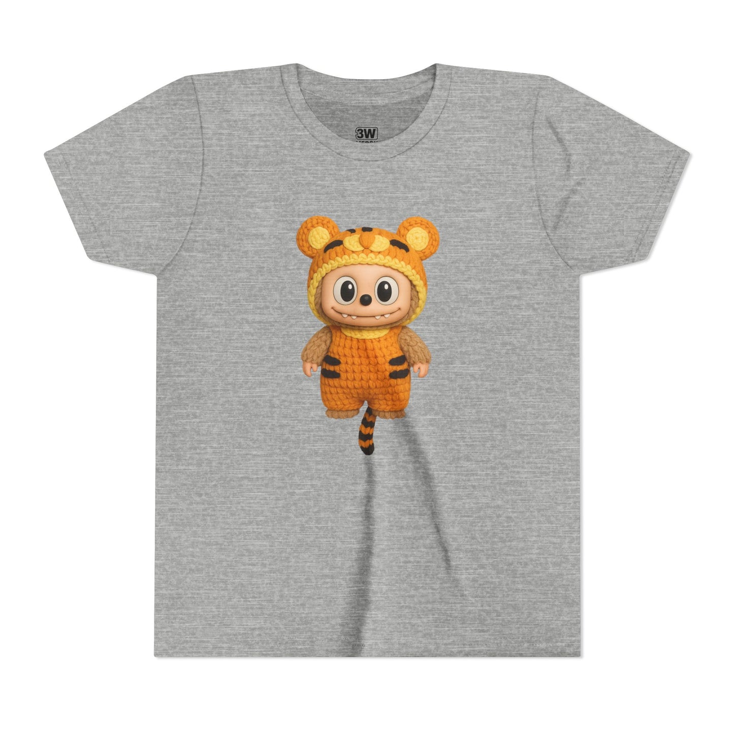 Tiger-Inspired Labooboo Youth Tee, Kids Animal T-Shirt, Fun Playwear, Gift for Birthdays, Woodland Adventure, Back-to-School, Halloween