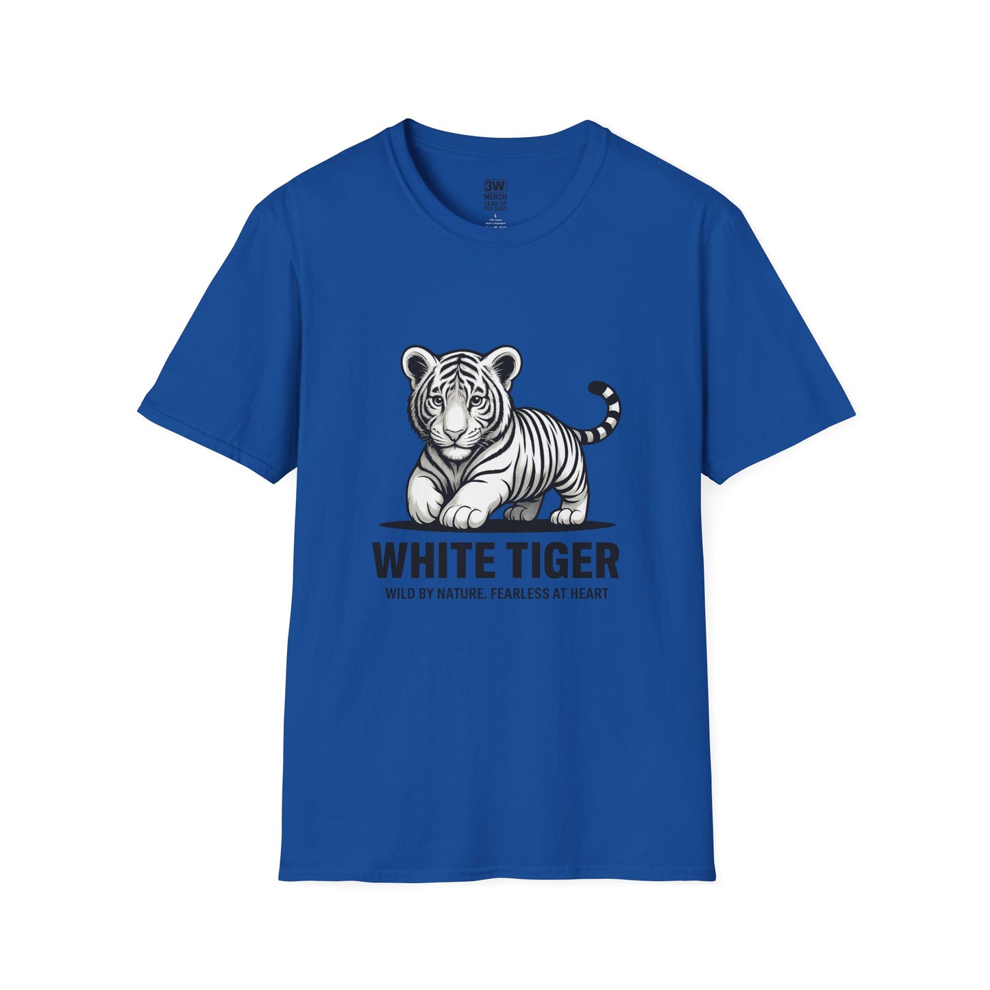 Wild and Fearless White Tiger T-Shirt - Nature Lover Gift