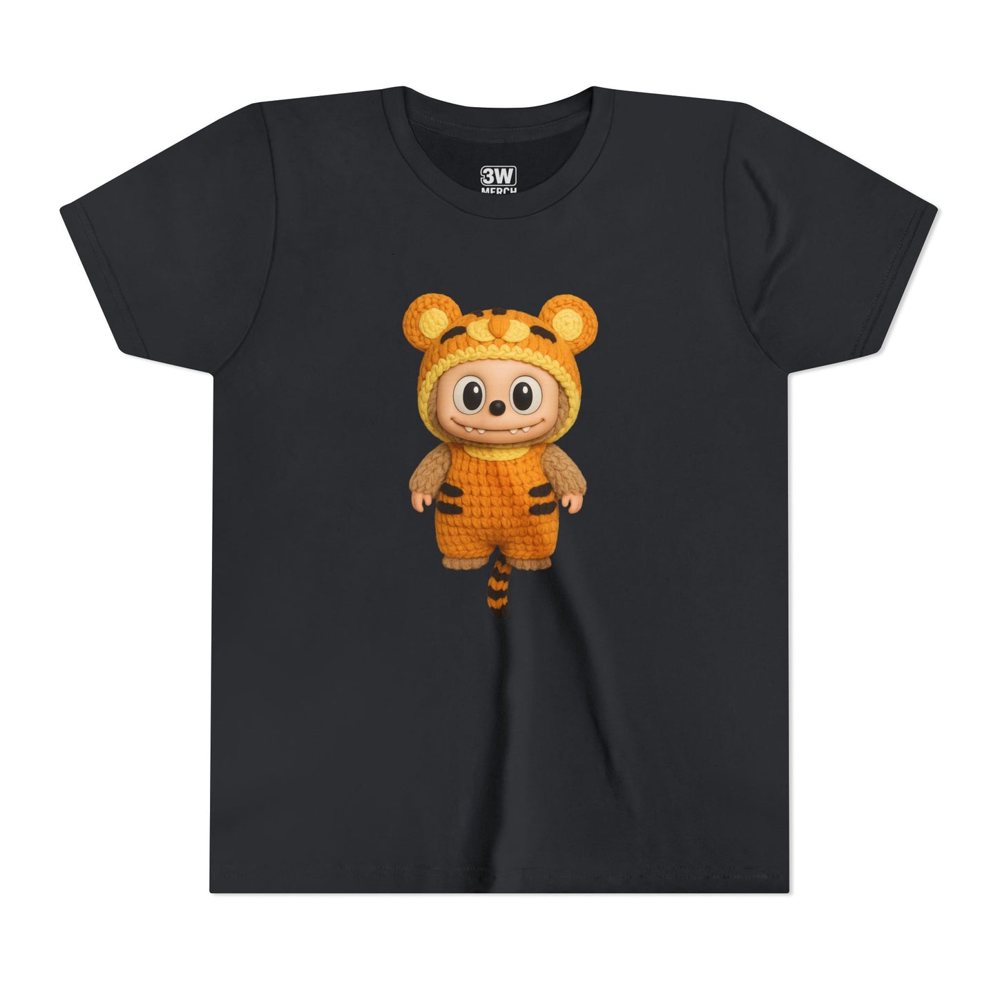 Tiger-Inspired Labooboo Youth Tee, Kids Animal T-Shirt, Fun Playwear, Gift for Birthdays, Woodland Adventure, Back-to-School, Halloween