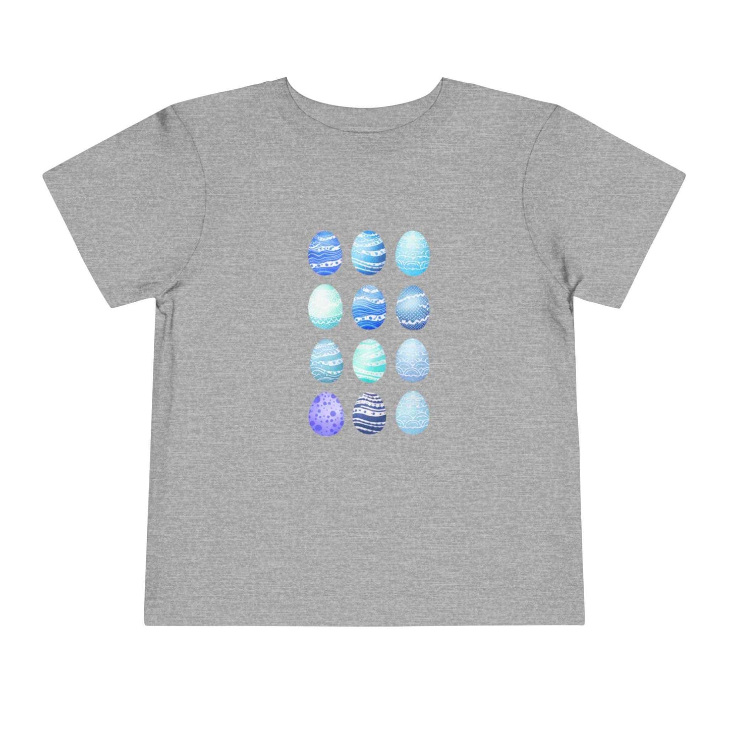 Blue watercolor Easter eggs boy toddler tee soft breathable cotton shirt