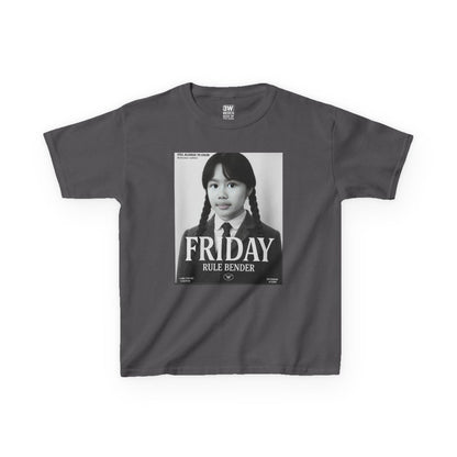 Custom “Friday Rule Bender” T-Shirt — Personalized Face Tee | Dark Academia Kawaii | Aesthetic Y2K Outfit | Halloween Cute Creepy Vibes | Custom Day of the Week Shirt