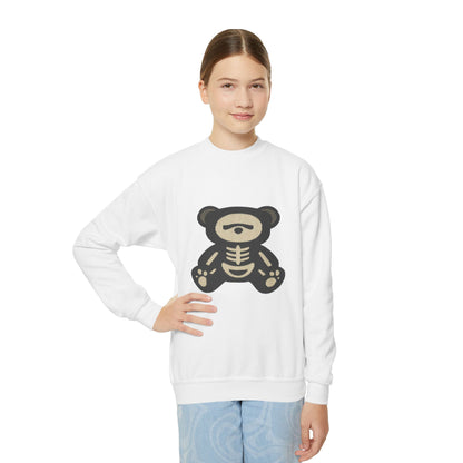 Skeleton Teddy Bear Sweatshirt | Y2K Streetwear Crewneck | Oversized Aesthetic Pullover | Cozy Fall Hoodie | Trending TikTok Outfit 2025