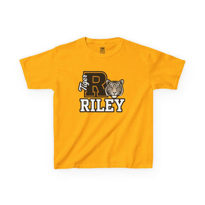 Personalized Tiger Mascot Varsity T-Shirt – Custom School Spirit Tee